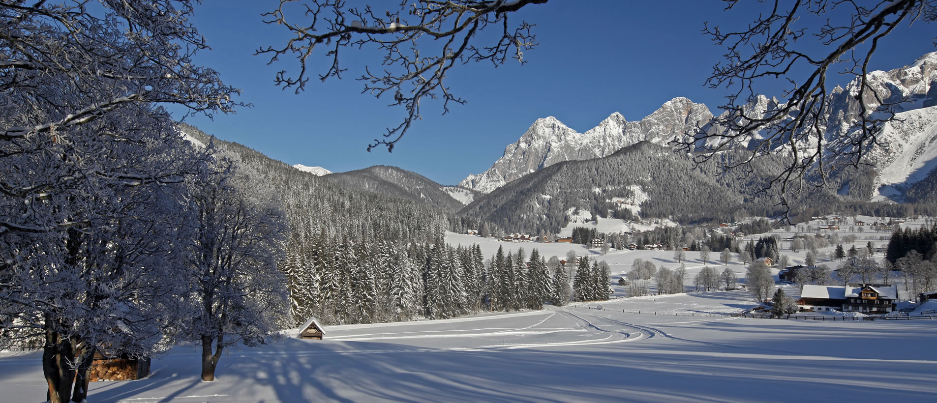 Winterlandschaft in Ramsau am Dachstein in der Region Schladming-Dachstein